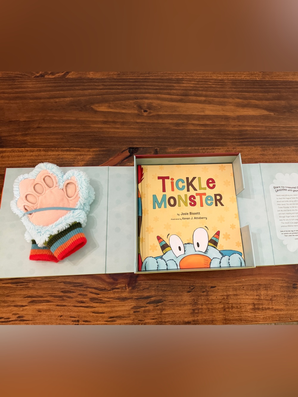 Tickle Monster Book set with Plush Monster Paw